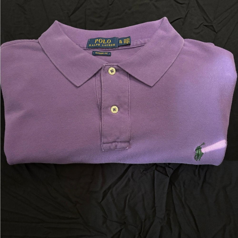 Polo by Ralph Lauren Purple Shirt with Green Emblem